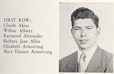 Claude Akins' high school senior photo